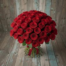 Букет 55 Красных роз Фридом #REPLACE_PRED# Усово