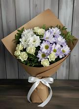 Букет цветов из:  Хризантемы и Розы в Усово