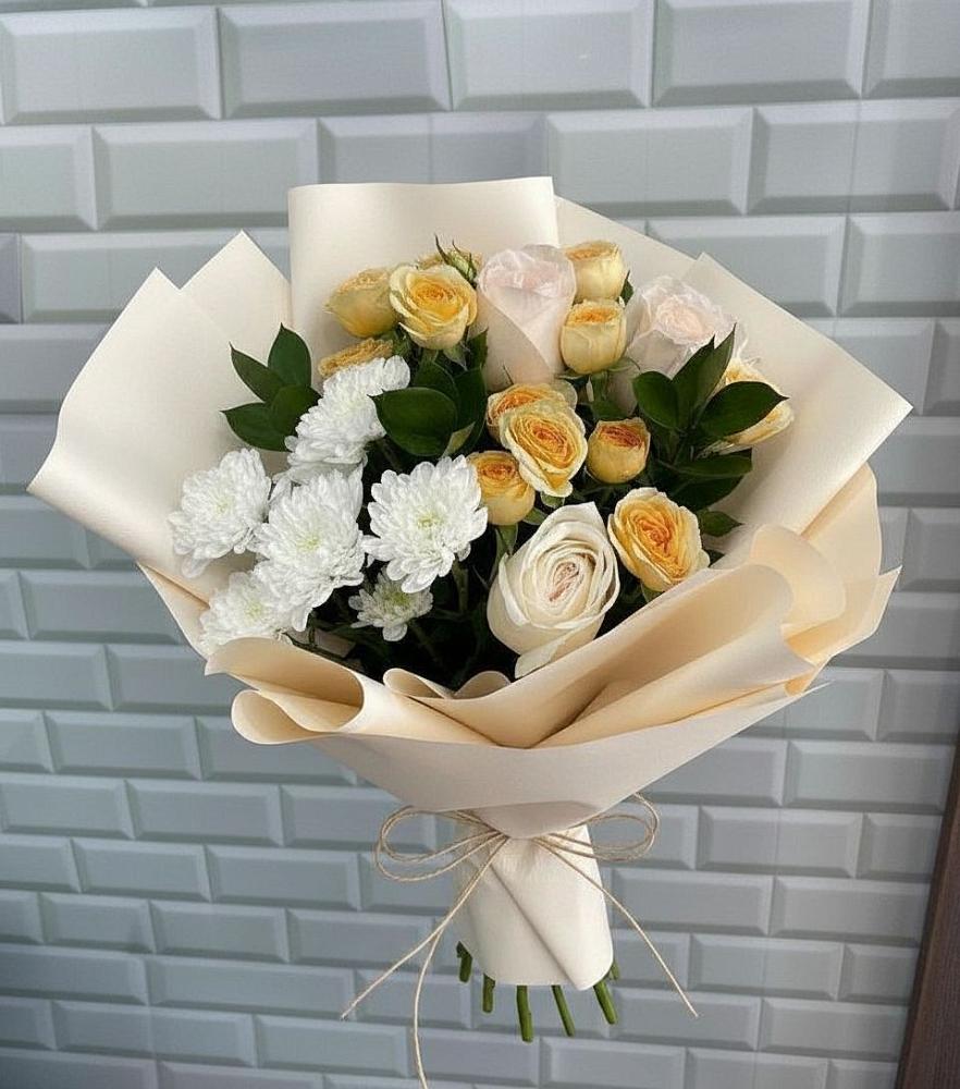 Букет цветов из: Розы и Хризантемы в Усово