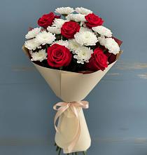 Букет цветов из:  Розы и Хризантемы в Усово