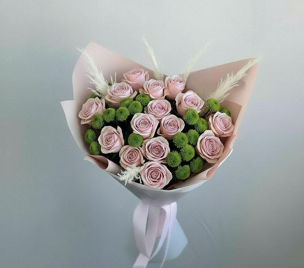 Букет цветов из: Розы и Хризантемы в Усово