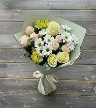 Букет цветов из:  Альстромерии, Розы и Хризантемы #REPLACE_PRED# Усово