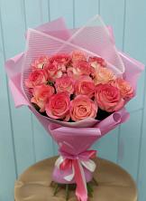Букет 15 Розовых роз Равель в Усово